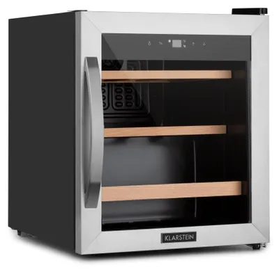 Obrázok produktu pre Klarstein vinotéka, slim, 1 zóna, sklenené dvere, UV ochrana, 4-18 °C, 12 fliaš