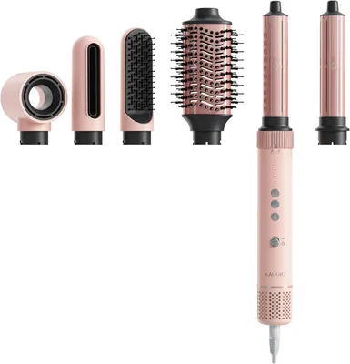 Produktbild von 6-in-1 Hot Air Hairstyler mit Auto-Wrap Lockenstab, Glättbürste, Volumierbürste, Haartrockner & Ionen-Technologie für schnelles, schonendes Styling