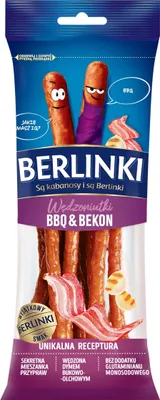 Obrázek produktu pro Kabanosy drobiowo-wieprzowe z dodatkiem BBQ i boczku 85 g