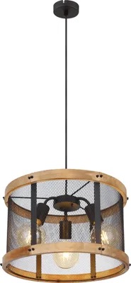 Immagine prodotto di Globo Lighting lampada a sospensione in metallo nero opaco, 3x E27