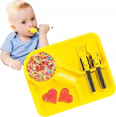 Image de Set de couverts avec plateau machines à construire apprentissage de l'autonomie alimentaire enfants
