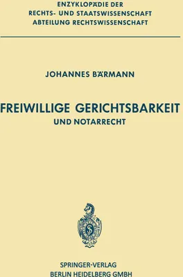 Produktbild von Freiwillige Gerichtsbarkeit und Notarrecht