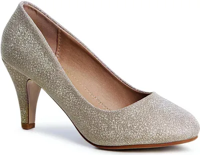 Produktbild von topschuhe24 432 Damen Glitzer Pumps Plateau, Farbe:Gold, Größe:40 EU