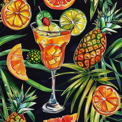 Image de OUTDOOR DECOSTOFFE OXFORD - Motif de cocktail | DX8636