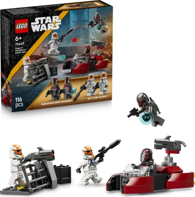 Produktbild von LEGO Star Wars 75449 Belagerung von Mandalore Battle Pack - Action-Spielzeug mit 2 Mandalorianer- & 2 Klontruppler-Minifiguren sowie Speederbike & Blastern - Geschenk für Kinder ab 6 Jahren & Fans