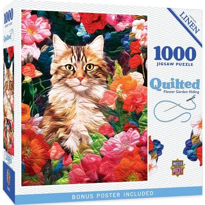 Obrázek produktu pro Puzzle 1000 dílů Květinová zahrada v patchworku