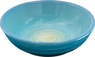 Produktbild von Kaladia Keramik Reibeschüssel Hellblau - ∅ 17 cm - zum Zerkleinern von Zutaten - handgefertigt und spülmaschinenfest