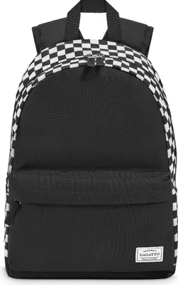 Produktbild von Zagatto ZG766 Schwarz und weiß Rucksack im Schachbrettmuster 20L 45x30x15 Geräumig A4 Sportrucksack Trekking Rucksack Schulrucksack
