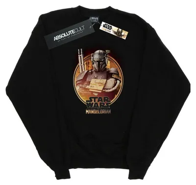 Image de Sweat-shirt Star Wars - "The Mandalorian" pour femmes, modèle BI38895 (Taille L), couleur noire