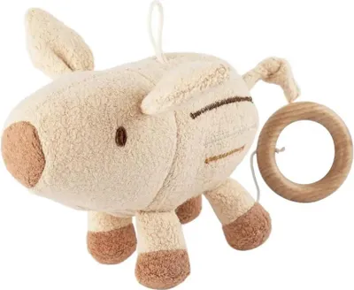 Image de sigikid Mister O Lui boîte à musique cochon rayé Rupert, boîte à musique pour enfants, aide au sommeil, horloge de jeu, coton / polyester, 52931