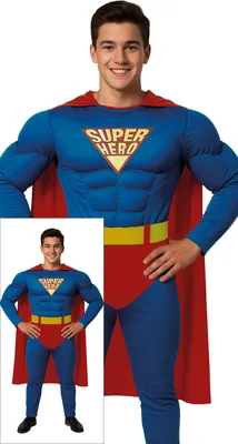 Produktbild von Superheld Mutiger Abenteurer Strahlendes Kostüm Kraftvoller Held Comicfigur Perfekt Für Karneval Ideal Für Ihre Nächste Feier Fasching Comic, Größe: 14 - 16 Jahre Farbe: Blau