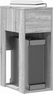 Produktbild von Möbel Computerschrank mit Schublade Grau Sonoma 30x44x74 cm - Schreibtische 858736