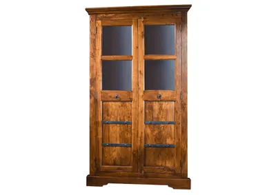 Image de MASSIVMOEBEL24 | Meuble d'angle 108x57 Acacia laqué Miel OXFORD #0410
