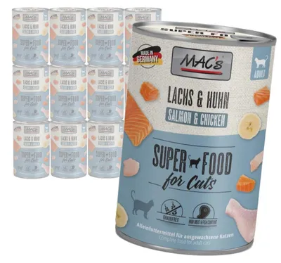 Produktbild von MAC's Katzen-Nassfutter Lachs-Huhn 12 x 400 g
