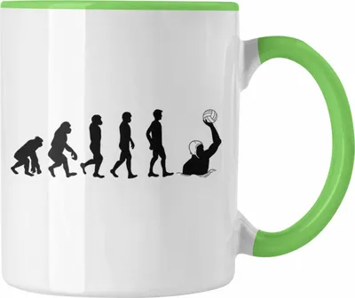 Produktbild von Trendation - Wasserball Waterpolo Tasse Geschenk Profi Wassersport Geschenkidee Evolution (Grün)