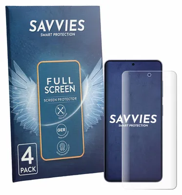 Produktbild von 4x Savvies Fullscreen Schutzfolie für Samsung Galaxy S26 Enterprise Edition Displayschutz Folie Fullcover Klar Transparent