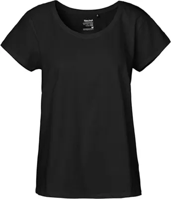 Produktbild von Neutral O81003 | Damen Loose Fit T-Shirt / Single Jersey Strick - Farbe: Black - Größe: XL