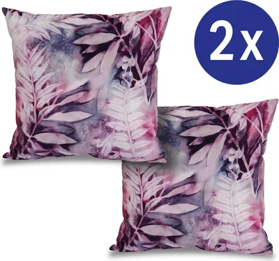 Produktbild von 2 x Dekokissen rosa jungle 50 x 50 cm