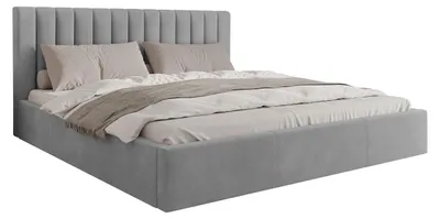Produktbild von MIRJAN24 Polsterbett Cosmo, Doppelbett mit Bettkasten, Ehebett, Gasdruckfeder, Lattenrost (Farbe: Fresh 32, Größe: 200x200 cm)