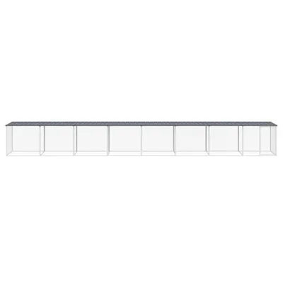 Zdjęcie produktu dla vidaXL Klatka dla kur z dachem antracytowa 803x98x90 cm Stal ocynkowana
