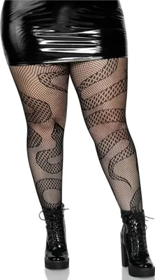 Produktbild von Snake Strumpfhose XXL - für Halloween Kostüm Damen Größe: XL-XXL
