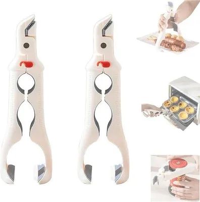 Imagen del producto de Tres abrazaderas de silicona multifuncionales 3 en 1. Adecuadas para calentar alimentos, con aislamiento térmico y función de imán. Ideales para usar en cocinas de camping