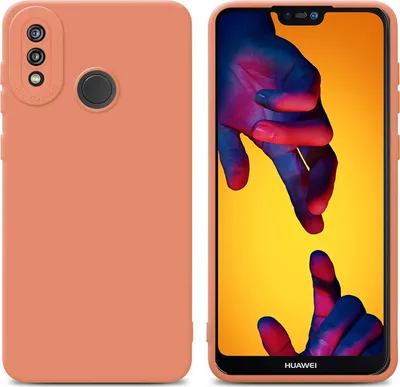 Produktbild von Cadorabo Hülle für Huawei P20 LITE 2018 / NOVA 3E Schutz Hülle in Orange TPU Silikon Etui Case Handyhülle