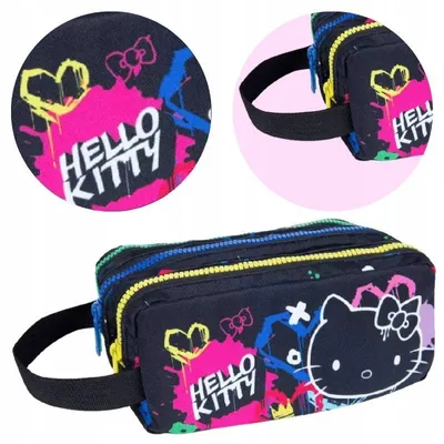 Produktbild von Großes Schul-Federmäppchen mit drei Fächern, COOLPACK HELLO KITTY, geräumig