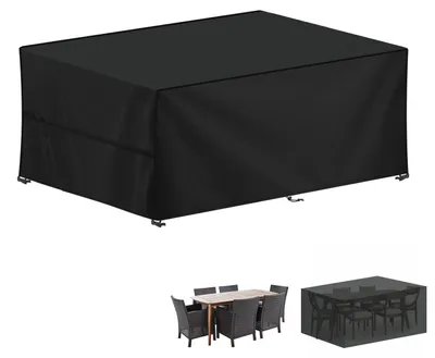 Zdjęcie produktu dla Elzusha - Pokrowce na meble ogrodowe, wodoodporne, wykonane z tkaniny Oxford 420D, odporne na promieniowanie UV, wymiary: 210x100x75 cm