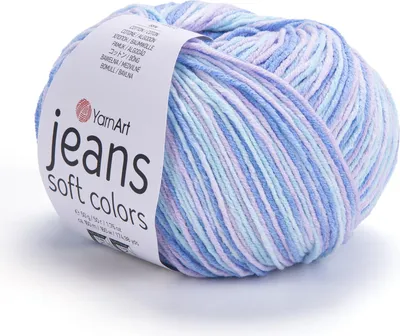 Produktbild von YarnArt Jeans Soft Colors 6209 Baumwoll-Acryl-Garn, 50g, 160m, Sportgarn