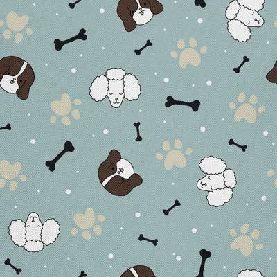 Produktbild von OUTDOOR DEKOSTOFFE OXFORD - Motiv Pfoten Knochen Hunde