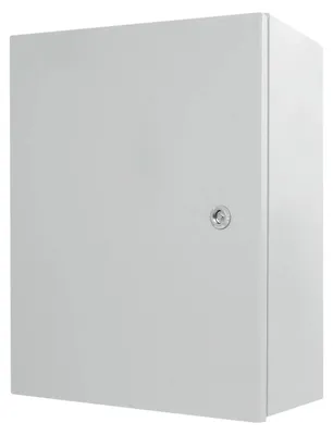 Produktbild von Elektrischer Verteilerkasten außen - abschließbares Wandgehäuse - 40x20x50 cm - kaltgewalzter Stahl - IP50-55 - Für Innen- und Außenbereich - Grau