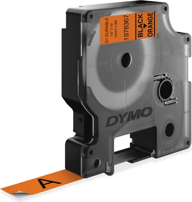 Produktbild von ID-Etikett Dymo - 12,70 mm Breite - Schwarz, Orange