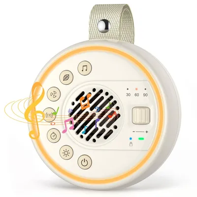 Produktbild von Weißes Rauschen Gerät, Tragbares Weißes Rauschen Gerät für Babys, Bluetooth-fähig, wiederaufladbar, mit 22 natürlichen, beruhigenden Klängen