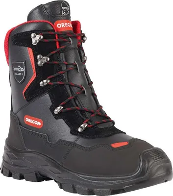 Produktbild von Oregon Schnittschutzstiefel / Schnittschutzschuhe Yukon Schwarz/Rot Größe 47