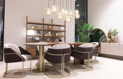 Produktbild von Esstisch 6x Stühle Luxus Esszimmer Möbel Esszimmer Garnitur Set 7tlg