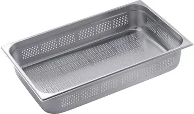 Produktbild von PUJADAS GN-Behälter 1/3 18/10 Edelstahl, Tiefe: 100 mm, perforiert