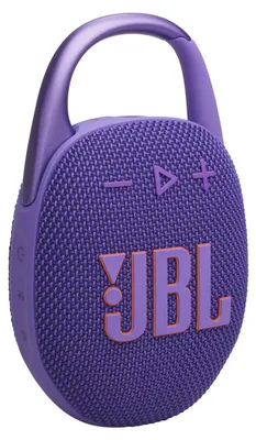 Image de JBL Clip 5, couleur lilas – Enceinte Bluetooth portable avec la technologie JBL Pro Sound, offrant des basses profondes