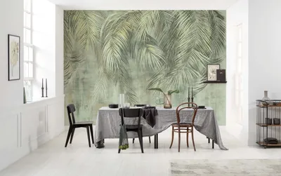 Obrázek produktu pro Komar netkaná tapeta - Palm Fronds - rozměr: 350 x 250 cm (šířka x výška) - 7 panelů, obývací pokoj, ložnice, tapeta