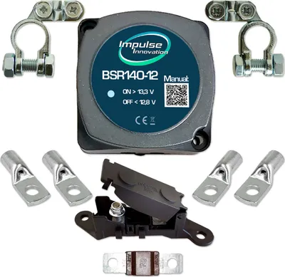 Produktbild von Trennrelais Set BSR140-12 12V 140A IP65 mit Polklemmen und 70A Sicherung