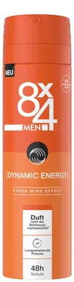 Produktbild von 8X4 No. 20 Dynamic Energy Spray – 150 ml – Men’s Deodorant – Citrus and Cashmere Musk