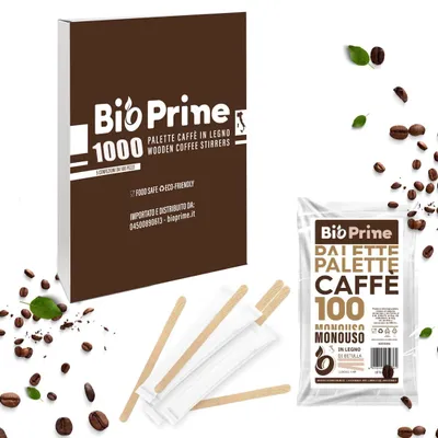 Holz-Kaffeerührstäbchen, 9x5x1,3 mm, einzeln verpackt, 1000 Stück
