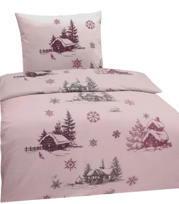Produktbild von JACK Biber Bettwäsche 2 tlg. 135x200cm Winter Dream Rosa
