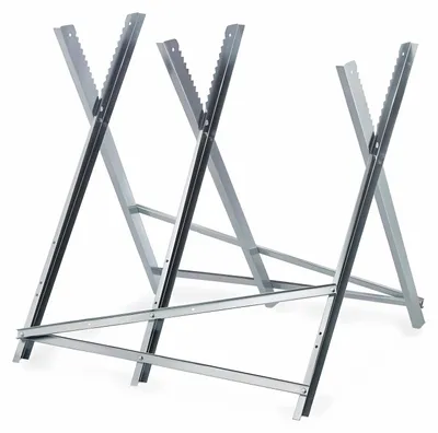 Produktbild von GARMIO® Sägebock Holzsägebock klappbar, silber 150kg, verzinkt zusammenklappbarer Haltebock 4-fach,Extra robust
