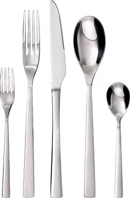 Produktbild von GRÄWE Besteck-Set Porto, 10-teilig, 2 Personen, Edelstahl, silber