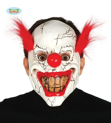 Produktbild von Halloween Maske Horror-Clown mit Haaren