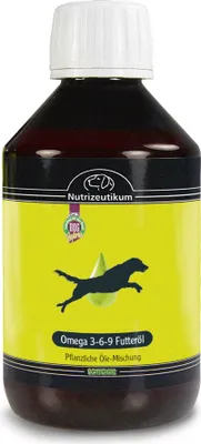 Produktbild von 250 ml - Schecker Hundefutter - 3 plus 6 Omega Futteröl