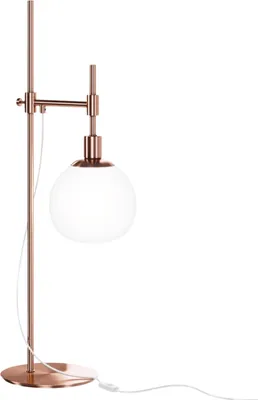 Image de Lampe de table ERICH cuivrée et blanche, 1xE14x40W, métal, dimensions : 65x17x21,5 cm, IP20, Maytoni