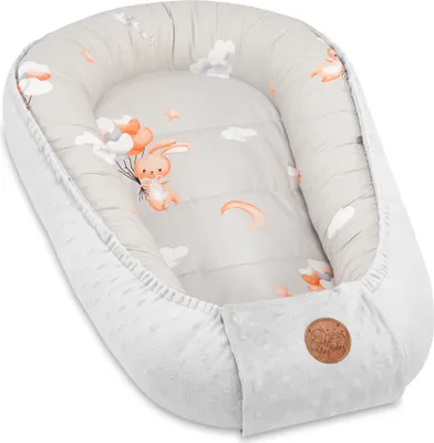 Produktbild von Nestchen Baby - Babynestchen Neugeborene Minky Babynest für kinderbett Vielseitiges tragbar Nest kuschelnest zubehör für babybett warm winter coccon