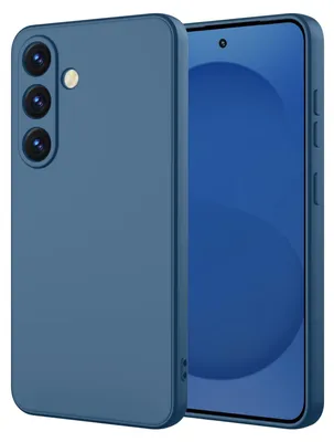 Immagine prodotto di Custodia per Samsung Galaxy S25 FE Morbido silicone liquido, custodia in gomma antiurto blu